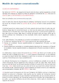 A l'occasion d'une rupture de contrat de travail, bon nombre de personnes réclame une « lettre de rupture de contrat ». Rupture Conventionnelle Modele De Contrat A Telecharger