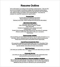 In best cv format, i talked about how recruiters look at your cv and how to turn that psychology into your advantage. 12 Resume Outline Templates Samples Doc Pdf Free Premium Templates