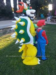 Quick And Easy Bowser Costume No Sewing Required This Website Is The Pinterest Of Diy Hal Bowser Costume Mario Halloween Costumes Bowser Halloween Costume