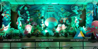 Here is a collection of 15 creative, ocean themed activities for kids to enjoy this summer, with ideas for play, learning, art and cooking! Ocean Themed Birthday Balloon Decoration At Vadalur