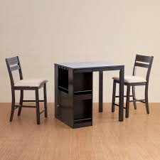 21.5w x 16.3d x 24.5h (each) material: Montoya 2 Seater Storage Dining Table Set With 2 High Chairs Brown Compressed Wood