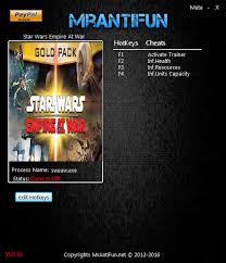 Star Wars Empire At War Forces Of Corruption Cheat Engine Star Wars Empire At War Trainer 3 1 05 48825 Mrantifun Download Gtrainers