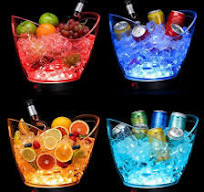 Amazon.com: Umigy 4 Pcs LED Ice Buckets 2l Clear Plastic ...
