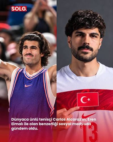 Dünyaca ünlü tenisçi Carlos Alcaraz'ın, Eren Elmalı ile olan benzerliği  gündem oldu.
