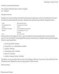 Jika ada nama, tempat, atau tanggal yang sama maupun tidak berkenan, maka dari penulis bermaksud melamar untuk menjadi guru bidang studi matematika di sma arrohmah malang. Contoh Surat Lamaran Kerja Guru Blog Lokerplk