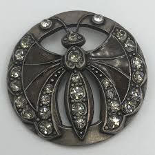 Catherine Popesco of France Butterfly Sparkling antique silver tone Brooch