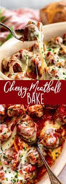Cheesy Meatball Casserole Fox And Briar Recipe Easy Cheesy Meatballs Pork Recipes Ground Pork Recipes