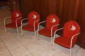 Found On Estatesales Net Extremely Rare 1950 S Mickey Mouse Walt Disney Productions Metal Children S Patio Chairs Childrens Chairs Chair Metal Folding Chairs
