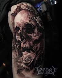 Black And Grey Realism Tattoo Artists Horror Realistic Tattoos By Danny Lepore Tattoos Tattoo Artists Horror Skull