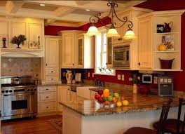 red kitchen walls