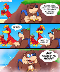 Gr33dy Jay on X: Banjo meets kazooie Comic by: @skelly_doll Voices Banjo:  @Gr33dyJay Kazooie: @LVRaincally For this and more comic dubs & voiceovers  check out my youtube channel!! t.coY3IIXxBqNG banjo kazooie  banjoandkazooie 
