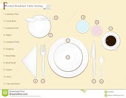 Illustration About Formal Dinner Business Dinner Or Formal Breakfast Place Setting Preparing For Breakfast Table Setting Table Setting Diagram Breakfast Table