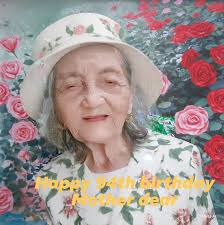 It's my mom's 94th bday today. Thank God for her strength....