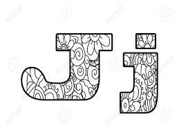 Toddler, preschool, and kindergarten age kids will have fun alphabet coloring book and posters. Anti Coloring Book Alphabet The Letter J Vector Illustration Royalty Free Cliparts Vectors And Stock Illustration Image 70729838