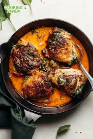 Creamy Thai Peanut Chicken With Spinach Cooking Panda Recipe In 2020 Favorite Recipes Dinner Recipes Dinner Recipes