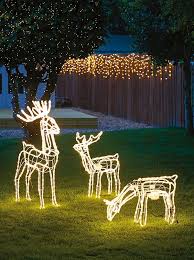 Create A Striking Outdoor Display With Reindeer Silhouette Lights Complete With Bright Led B Outdoor Christmas Outdoor Christmas Lights Christmas House Lights