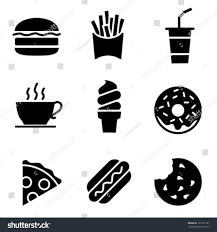 Black And White Restaurant Allahabad Menu Simple Black And White Fast Food Icons Vector Sponsored Ad White Black Simple Fast Food Icons Black And White Google Black And White