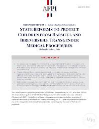 State Reforms to Protect Children from Harmful and Irreversible Transgender  Medical Procedures | Issues
