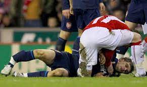 We hope he'll get well. Nice Ryan Shawcross Can T Be Excused Nasty Consequences Of Aaron Ramsey Injury London Evening Standard Evening Standard