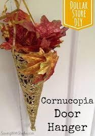 Dollar Store Diy Cornucopia Door Hanger Dollar Store Diy Diy Dollar Store Crafts Dollar Stores