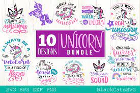Download Unicorn Svg Bundle 10 Designs Pre Designed Illustrator Graphics Creative Market