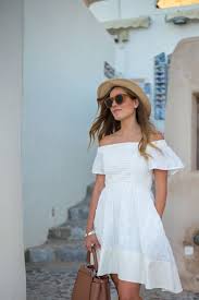Oia Sunset Julia Berolzheimer Summer Dress Outfits Cotton Dress Summer White Dress Summer