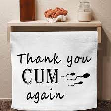 Amazon.com: GJTIM Thank You Cum Again Bathroom Towel Cum Towel Funny Gift  for Boyfriend Husband Adult (Thank You Cum Again) : Home & Kitchen