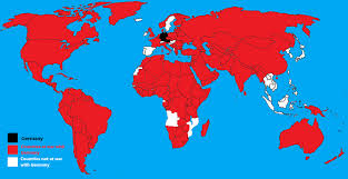 Germany on world map is at the top of the ranking of the best countries in the world and any map, a position it owes in particular to its good places in the categories of power, quality of life, citizenship and entrepreneurship, areas that she dominates. The Big Data Stats On Twitter Countries Territories That Were At War With Germany By The End Of April 1945 I Couldn T Find A World Map For April 1945 So I Used A