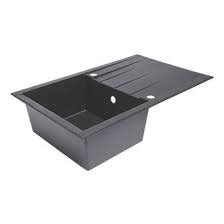 Wouldn't want to have used any more force! Plastic Resin Kitchen Sink Drainer Black 1 Bowl Reversible 800 X 500mm Sinks Screwfix Com