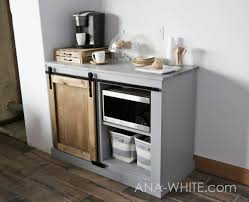 Maybe you would like to learn more about one of these? Barn Door Cabinet With Mini Fridge And Microwave Ana White