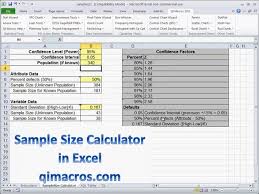 Excel Add In Sample Size Calculator Training Video