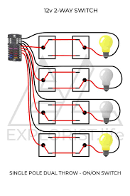Multiple light wiring diagram this diagram illustrates wiring for one switch to control 2 or more lights. How To Wire Lights Switches In A Diy Camper Van Electrical System Explorist Life