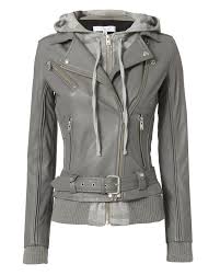 Harper Camo Combo Leather Jacket Grey Leather Jacket Leather Hoodie Camo Print Jacket