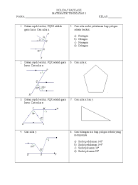 7.3.1 mengenal pasti bentuk poligon sekata bagi pentagon, heksagon, heptagon dan oktagon. Matematik T3
