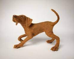 Needle Felted Vizsla Puppy Dog Sculpture Felt Animals Felt Dogs Needle Felted Dog
