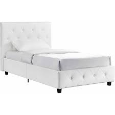 dhp dakota upholstered platform bed twin size frame white walmart com walmart com white bed frame twin size bed frame leather platform bed