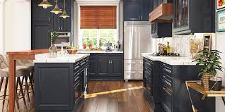 In person, this color is a lot darker. Traditional Style Navy Blue Kitchen Cabinet With Island Op18 Pp02