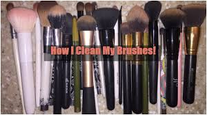 clean my makeup brushes using dove soap