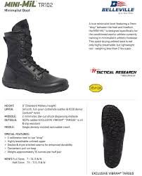 Tactical Research Tr102 Minimil Ultra Light Black Boot
