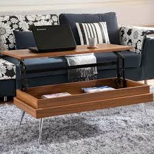 Home bi lift top coffee table with hidden storage compartment and bottom open shelf, modern versatile lift up coffee dining table for living room, sofa tea table for reception room (41, black) 3.8 out of 5 stars. 7 Best Lift Top Coffee Tables That Convert To Desks Kitchn