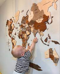 Wood World Map 3d Wooden Map Diy Wooden World Map Wall Decor Diy Map Wooden Map Gift Enjoy The Wood Map Wall Decor Diy World Map Wall Decor Wooden Map