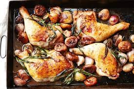 Sticky Port Fig Chicken Tray Bake