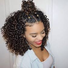 Not to worry, if you have straight hair, you can also. Half Up Half Down Top Knot Mediumlengthblackhairstyles Curly Hair Half Up Half Down Curly Hair Styles Naturally Half Up Hair