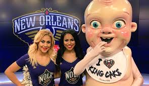 This guy is what your nightmares are made of. Pelicans King Cake Baby Makes Media Rounds New Orleans Pelicans