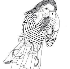 Dessins De Fille Tumblr Dessins Fille Filles Grunge Iphone Telephones Tumblr Blanc Coloriage Fille Dessin Noir Et Blanc Dessin Ado