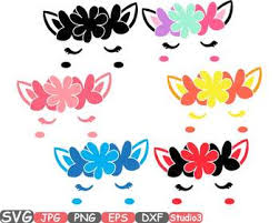 Maybe you would like to learn more about one of these? Flower Unicorn Birthday Silhouette Clipart Svg Floral Head Face Eyelashes 43sv