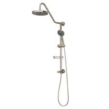 Pulse Showerspas Kauai Iii 3 Spray Handshower And Showerhead Combo Kit In Brushed Nickel 1011 Bn The Home Depot Rain Shower System Shower Systems Rain Shower Head