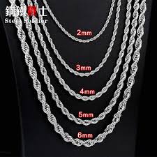 Steel Soldier Men Spiga Plait Necklace Chain 3mm 4mm 5mm 6mm Width 316l Stainless Steel Silver Color Jewelry