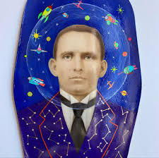 “Spacesuit”, One of several recently finished pieces. My good friend gave  me this antique portrait of her great great grandfather bc her family had 2  of them. I asked if it mattered how I might use it ...