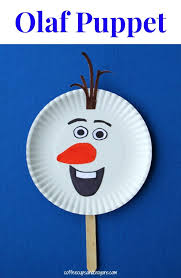 Frozen Olaf Inspired Puppet Craft Puppet Crafts Frozen Crafts Winter Crafts